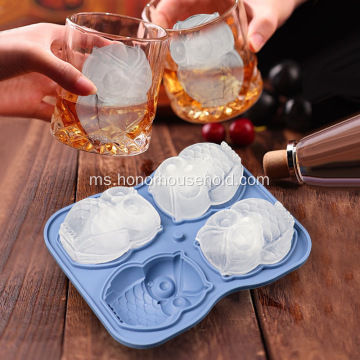 Silicone 3D Owl Ice Cube Acuan